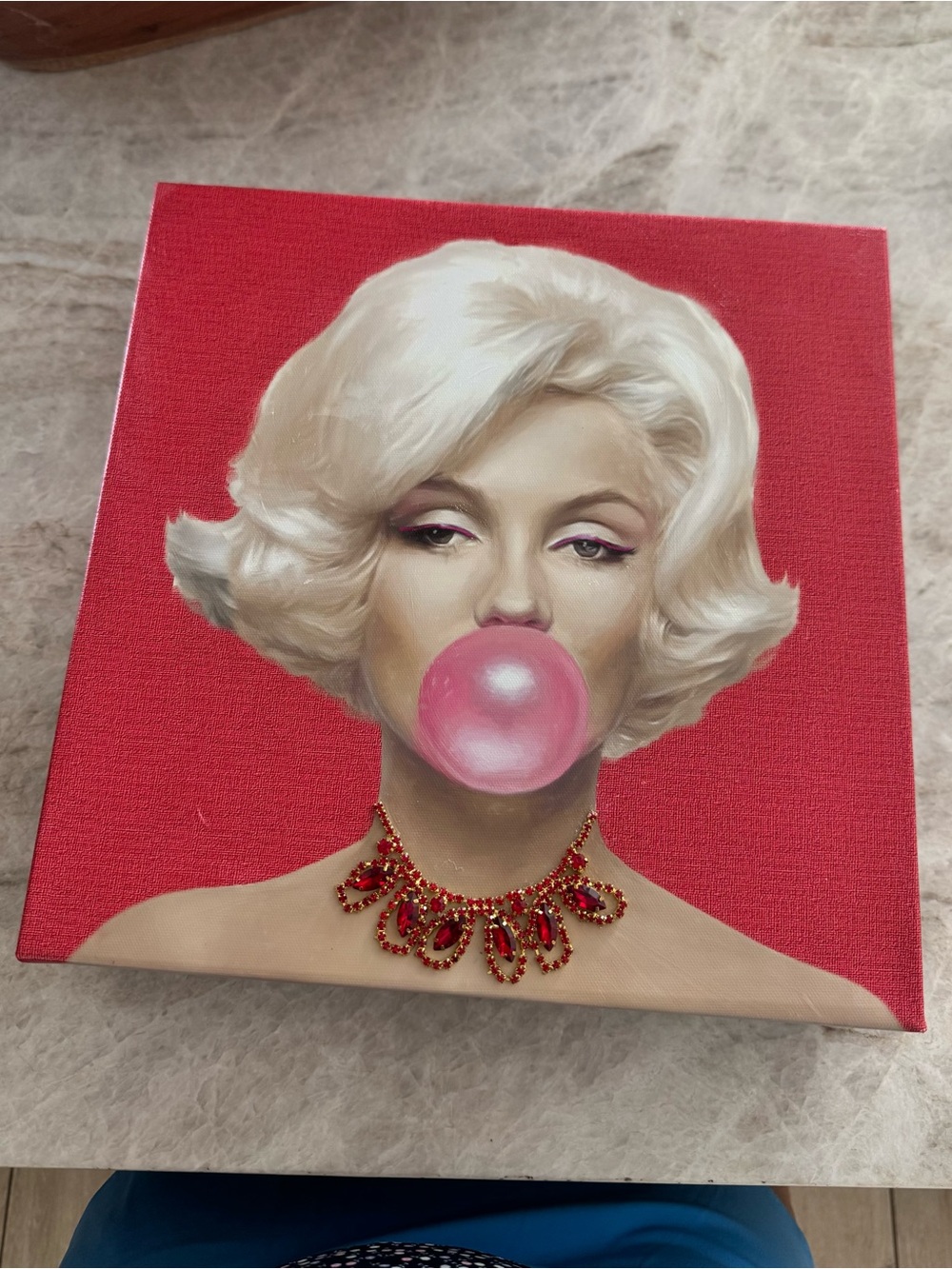 Marilyn Monroe Wall Art with Real Jewelry